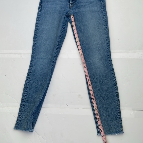 MOTHER The Stunner Ankle Fray Classic Blue Women's Jeans in Whiplash Size 27 - Picture 11 of 17